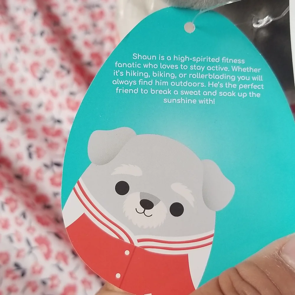 Brand new Squishmallows Shaun the Dog Pillow 8”